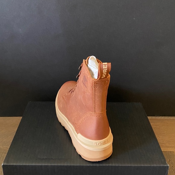 Sorel Hi Line Tan Brown Scorch Lace Up Ankle Boots Booties Shoes Multi Size NEW - Picture 8 of 10